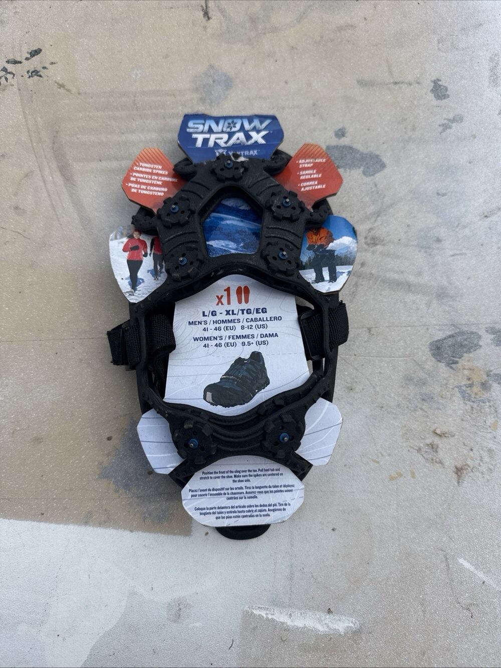 SNOW TRAX YAKTRAX L XL Men 8-12 Wmns 9.5+ Traction Gear For Shoes Boots SNOWTRAX